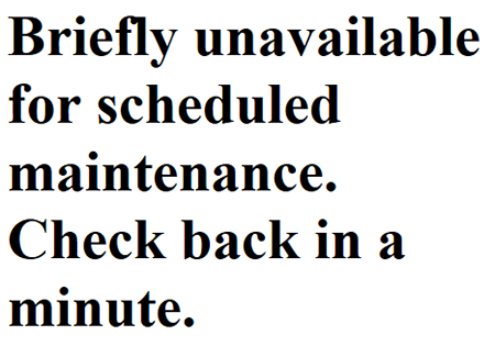 Maintenance message