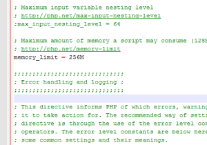 PHP.ini Memory option