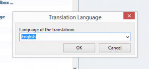 Select default language