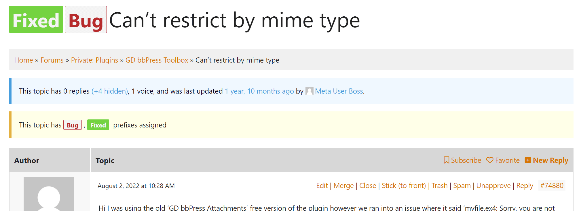 Single topic Prefixes